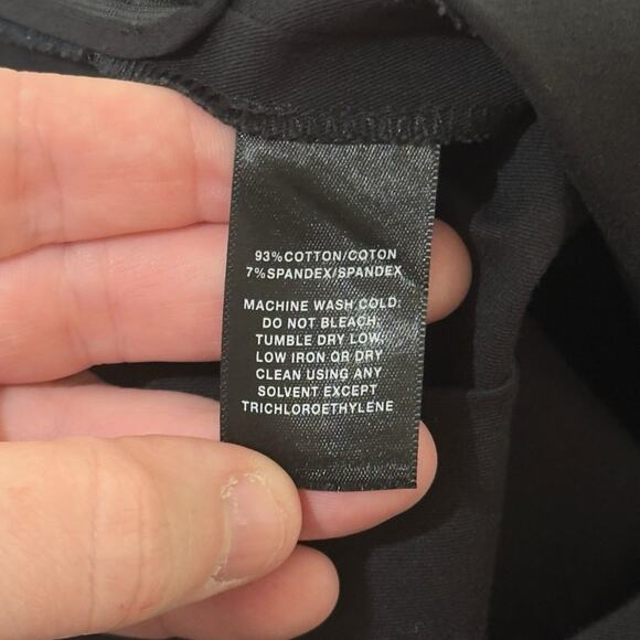 Lafayette 148 Chrystie Pants Black Cotton Twill Women’s Size 10 Stretch Side Zip - Picture 9 of 12